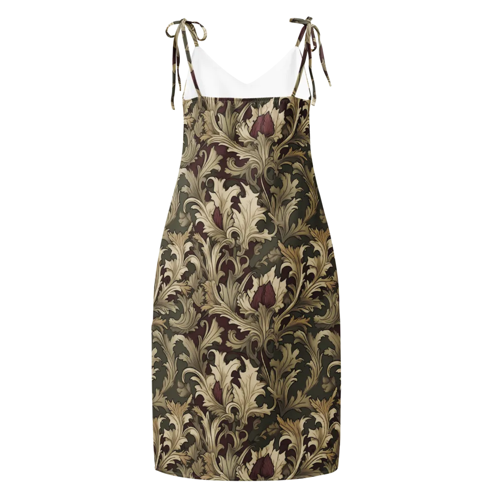 Baroque Verdure on Slip Dress — Back