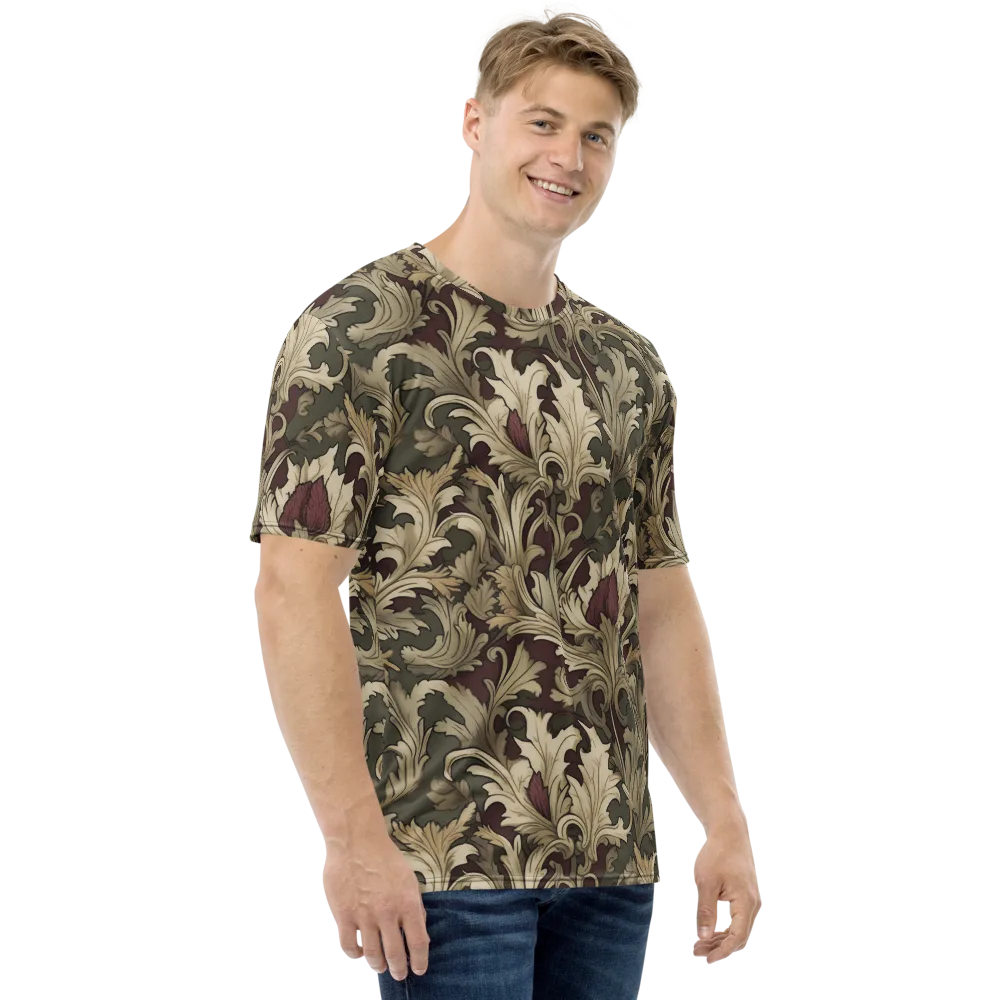 Baroque Verdure on Men's Crew Neck T-Shirt — Right