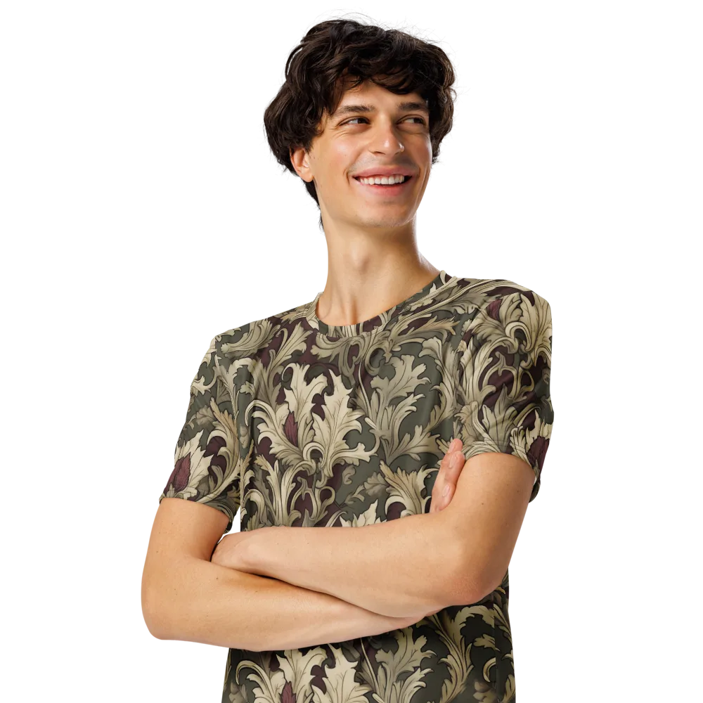 Baroque Verdure on Men's Crew Neck T-Shirt — Left Front