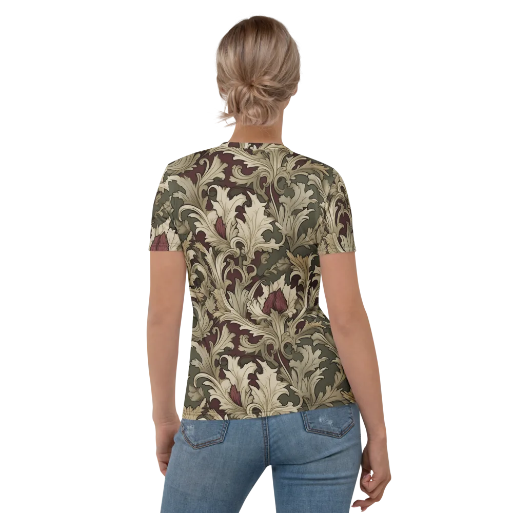 Baroque Verdure on Women's Crew Neck T-Shirt — Back