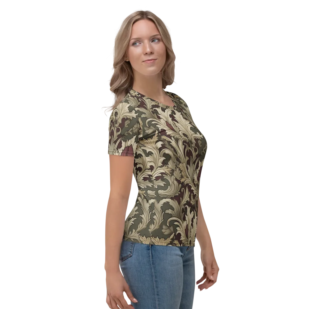 Baroque Verdure on Women's Crew Neck T-Shirt — Right