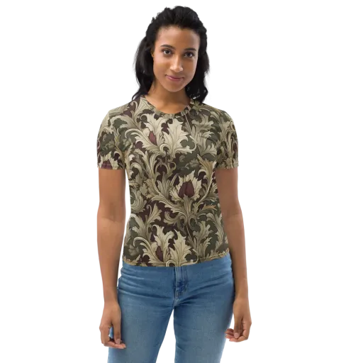 Baroque Verdure on a Women's Crew Neck T-Shirt