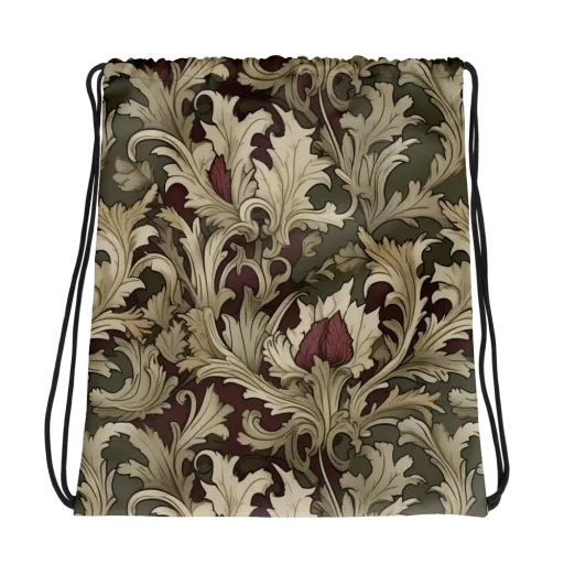 Baroque Verdure on a Drawstring Bag