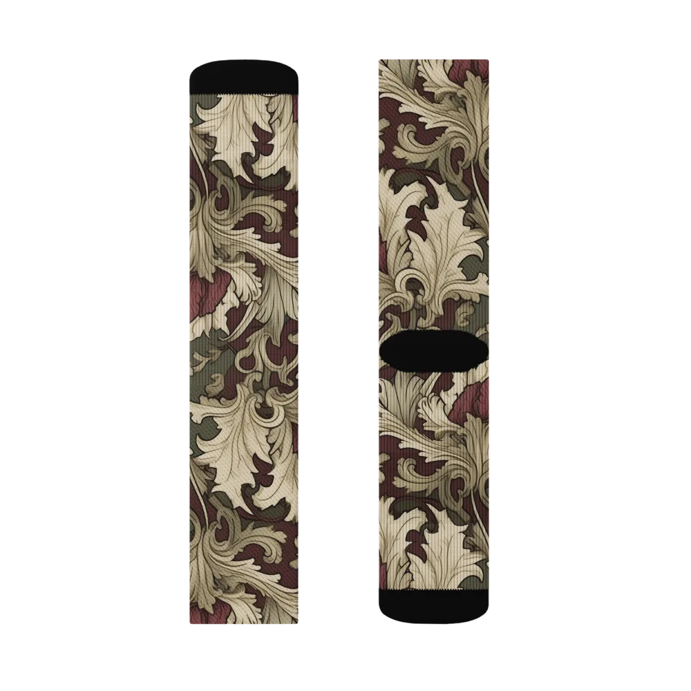 Baroque Verdure on Socks — Left Sock