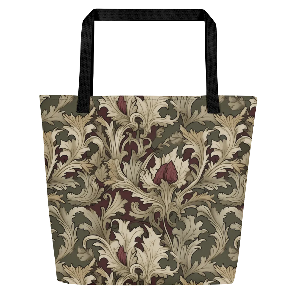 Baroque Verdure on Large Tote Bag W/ Pocket — Front