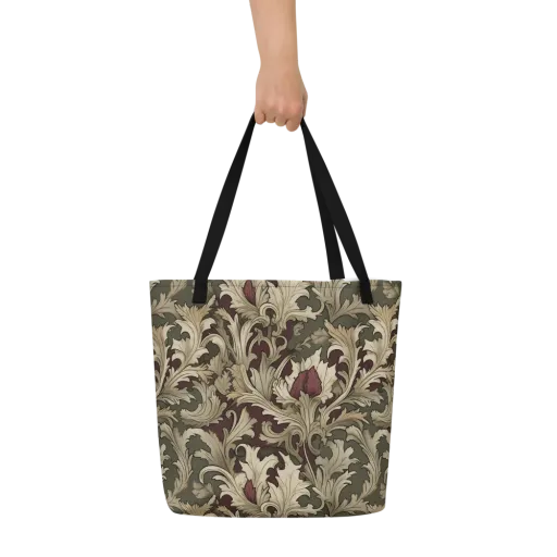 Baroque Verdure on a Large Tote Bag W/ Pocket