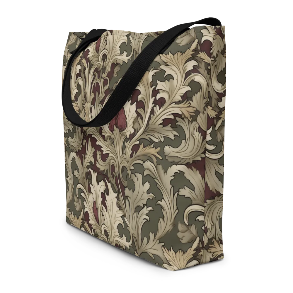 Baroque Verdure on Large Tote Bag W/ Pocket — Front