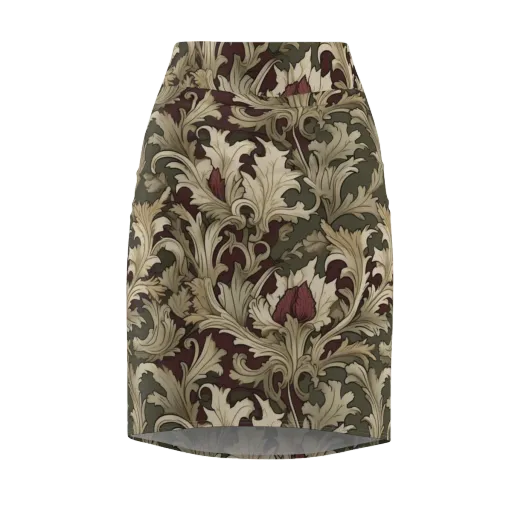 Baroque Verdure on a Pencil Skirt