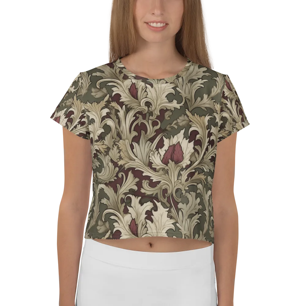 Baroque Verdure on Crop Tee — Front