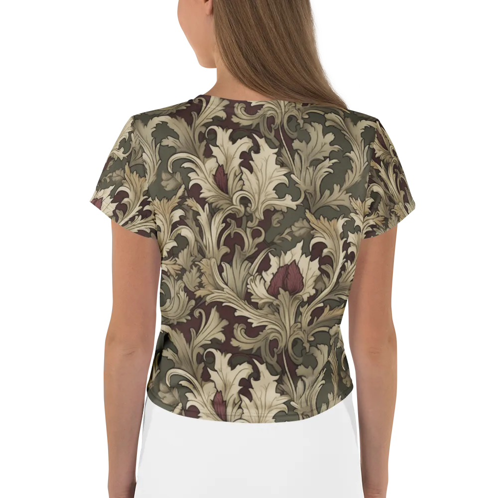 Baroque Verdure on Crop Tee — Back