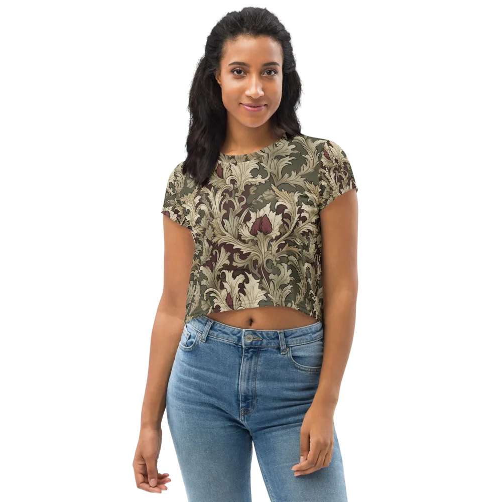 Baroque Verdure on Crop Tee — Front