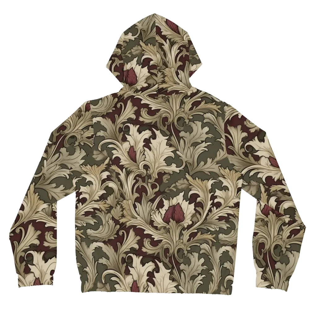 Baroque Verdure on Women's Full-Zip Hoodie — Back