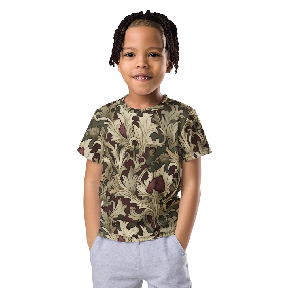 Baroque Verdure on Kids Crew Neck T-Shirt — Front