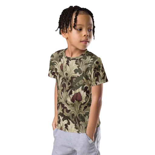 Baroque Verdure on a Kids Crew Neck T-Shirt