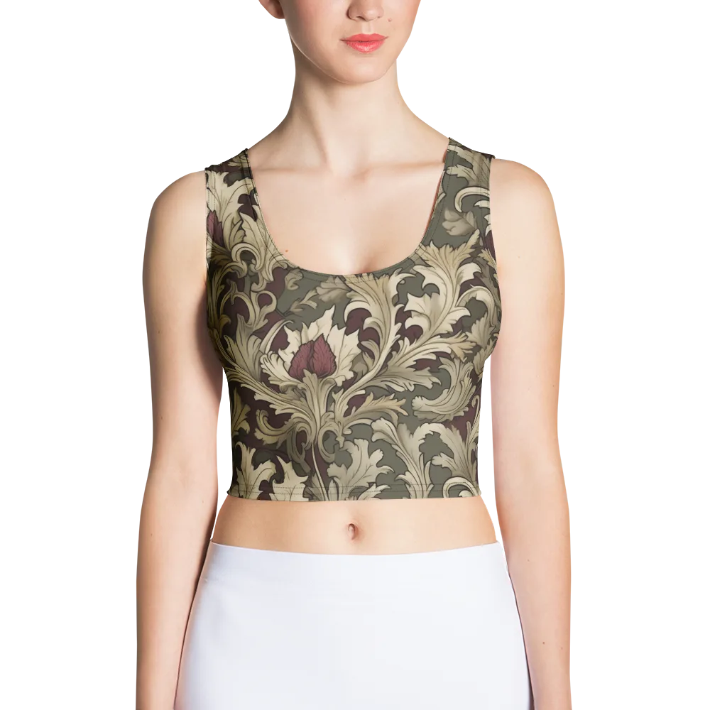 Baroque Verdure on Crop Top — Front
