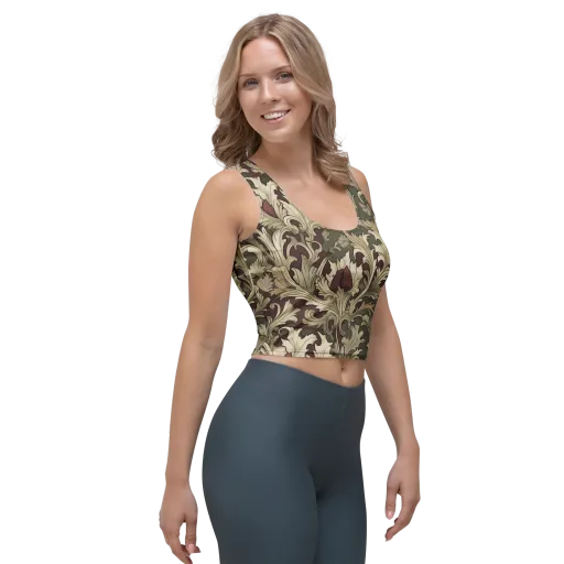 Baroque Verdure on a Crop Top