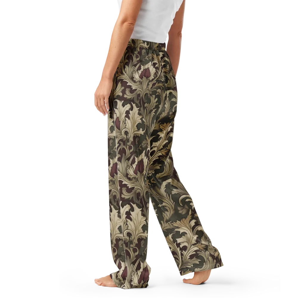 Baroque Verdure on Women's Pajama Pants — Left
