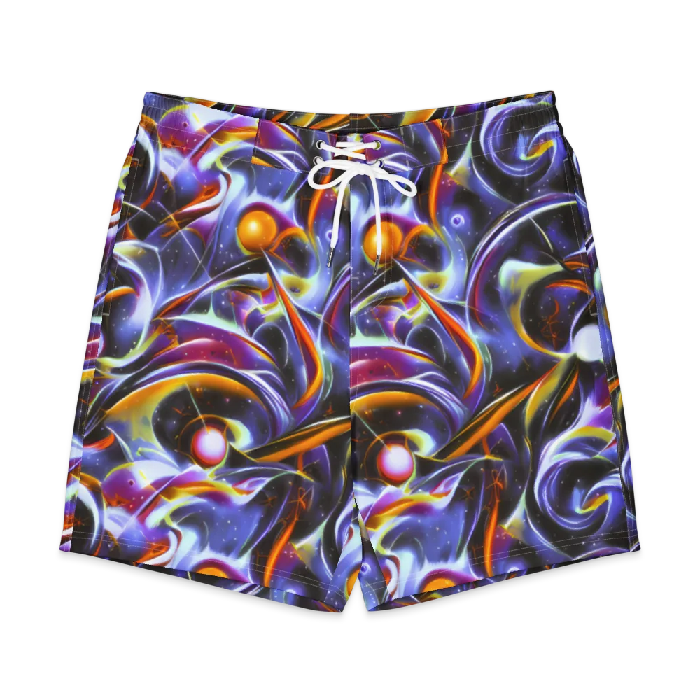 Nebula Flux on Men's Board Shorts — Front