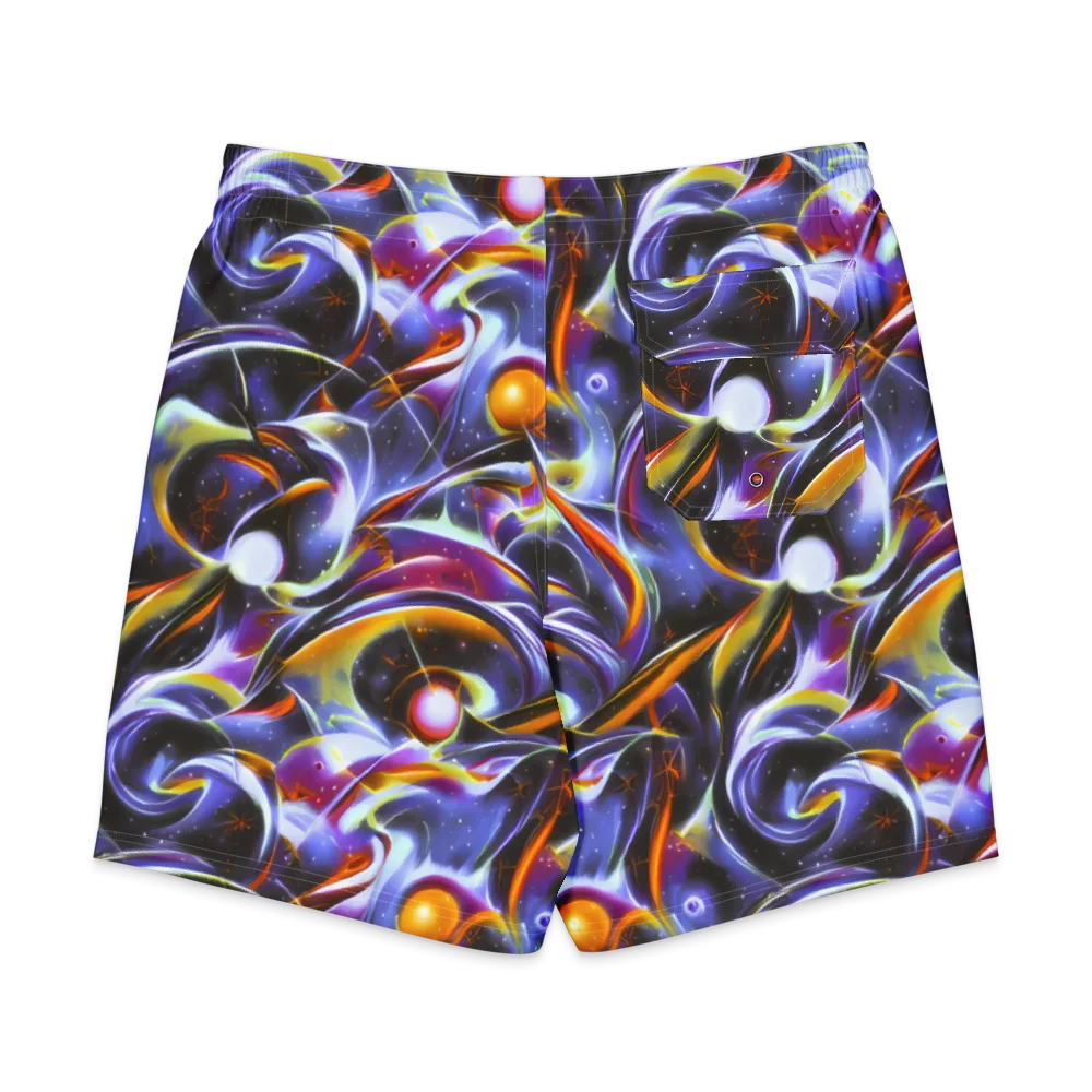 Nebula Flux on Men's Board Shorts — Back