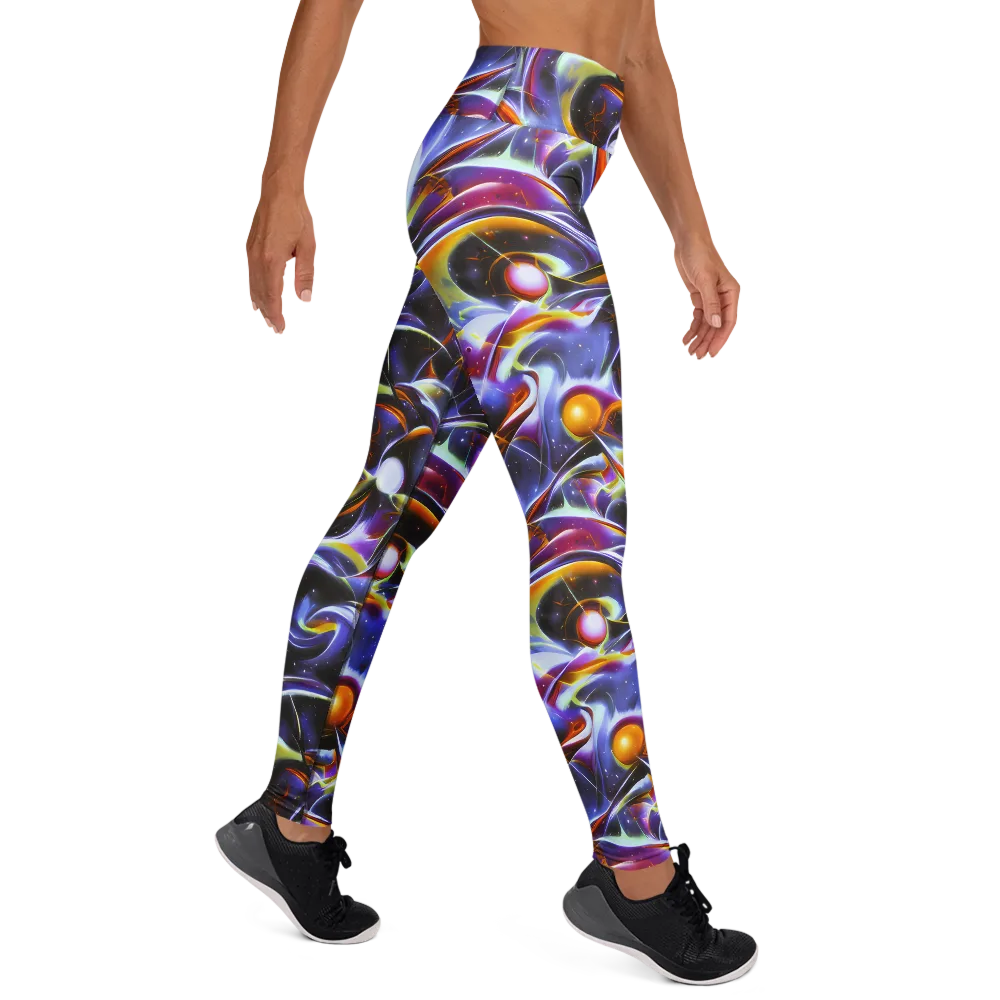 Nebula Flux on Yoga Leggings — Right