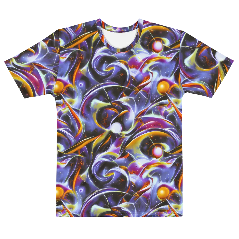 Nebula Flux on Men's Cotton Crew Neck T-Shirt — Front