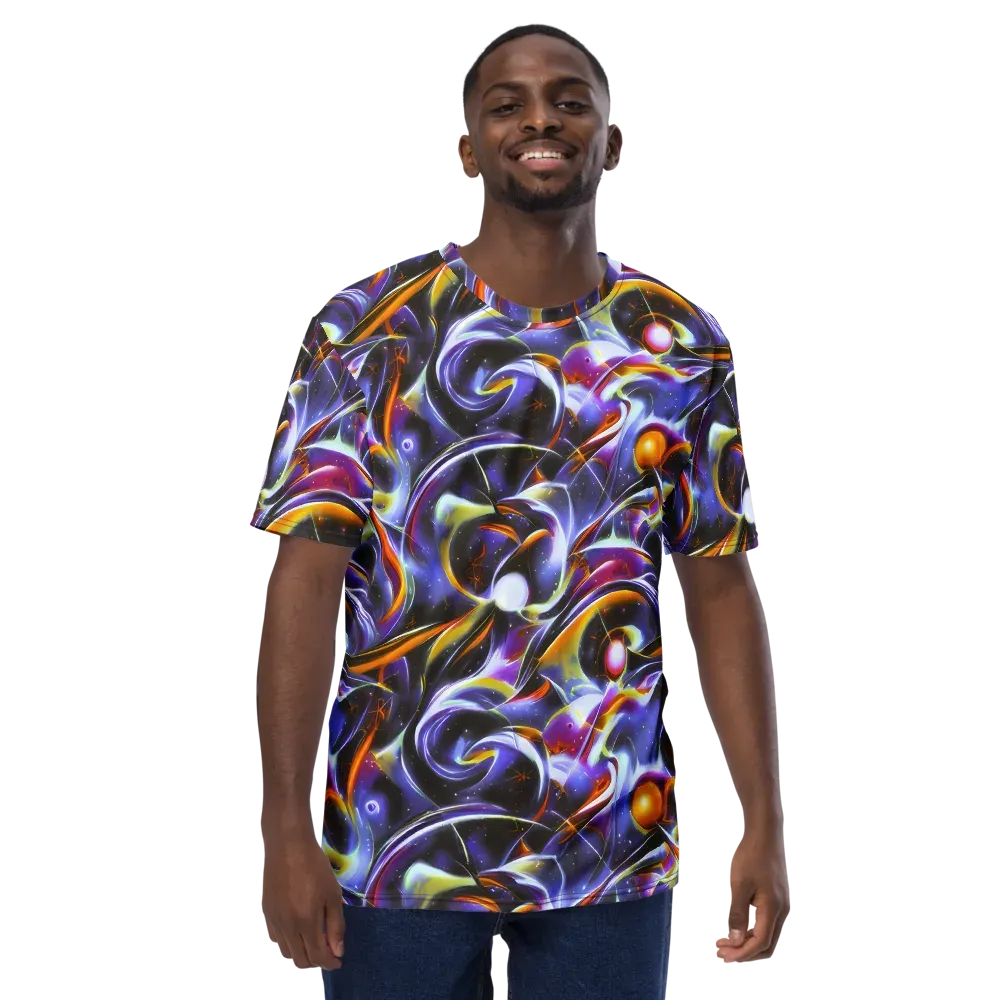 Nebula Flux on Men's Crew Neck T-Shirt — Front