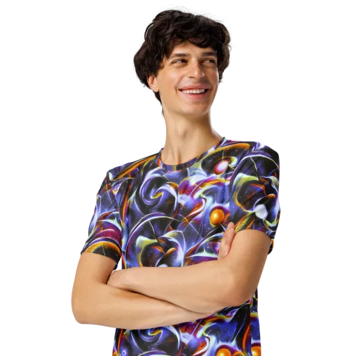 Nebula Flux on a Men's Crew Neck T-Shirt
