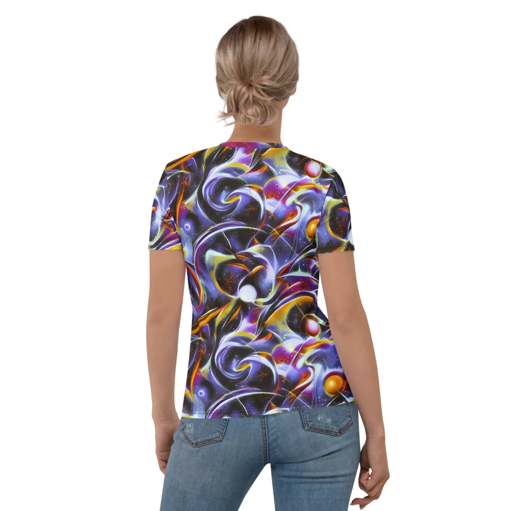 Nebula Flux on Women's Crew Neck T-Shirt — Back
