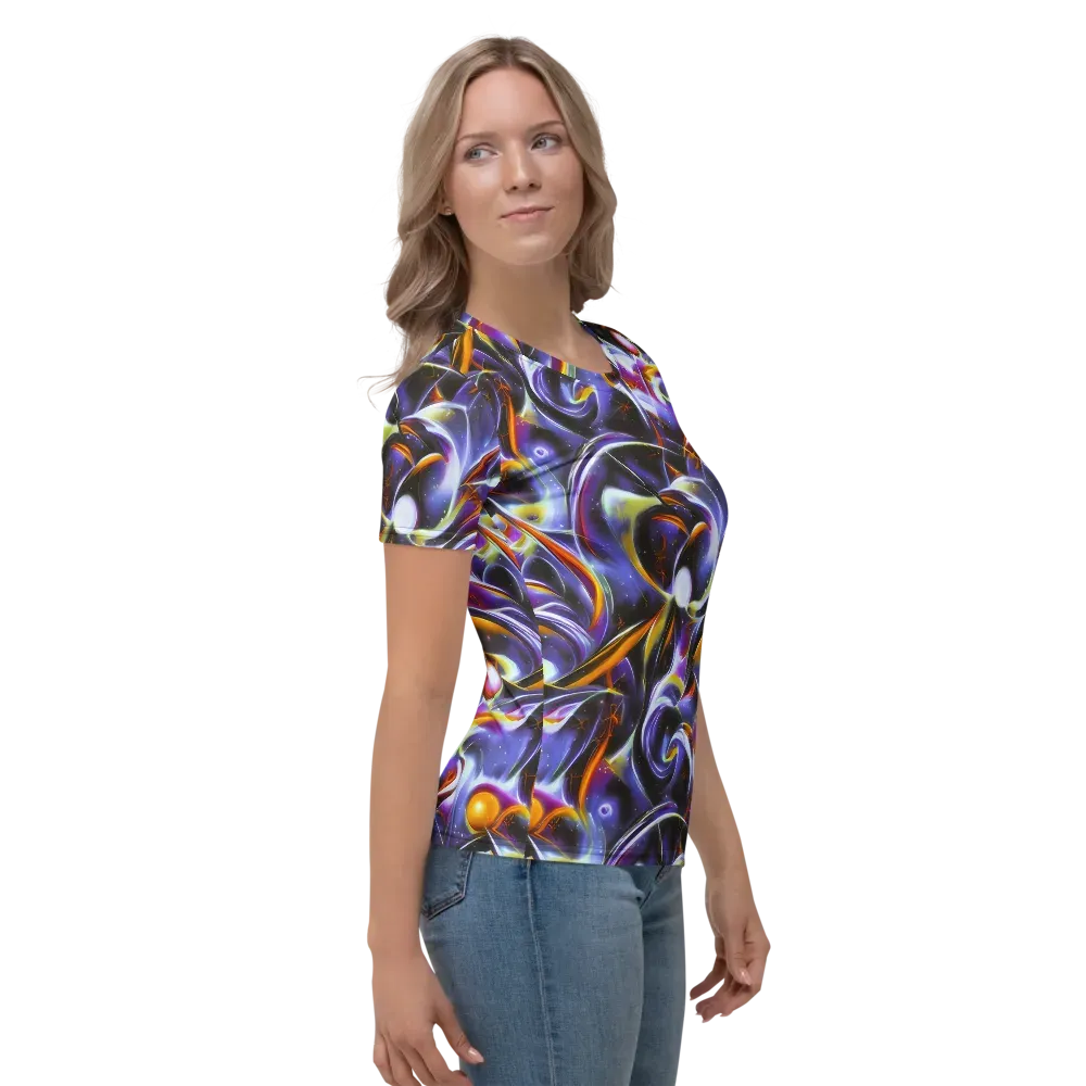 Nebula Flux on Women's Crew Neck T-Shirt — Right