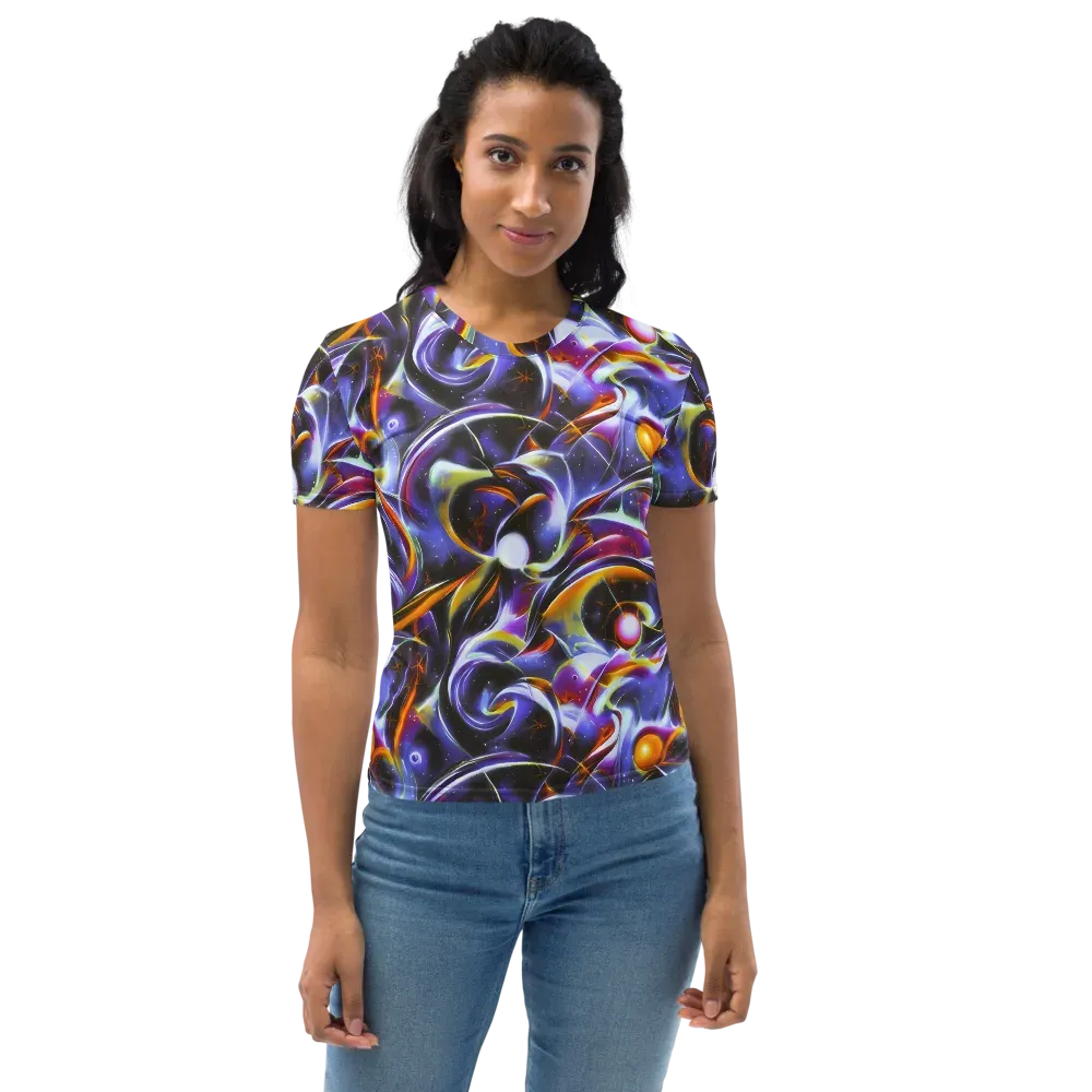 Nebula Flux on Women's Crew Neck T-Shirt — Front
