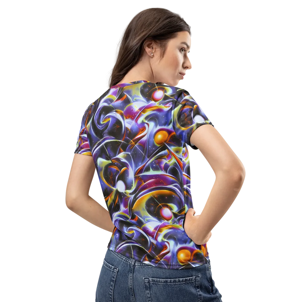 Nebula Flux on Women's Crew Neck T-Shirt — Back