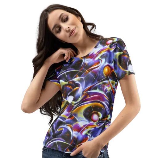 Nebula Flux on a Women's Crew Neck T-Shirt