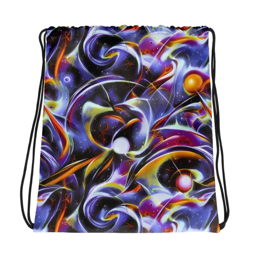 Nebula Flux on a Drawstring Bag