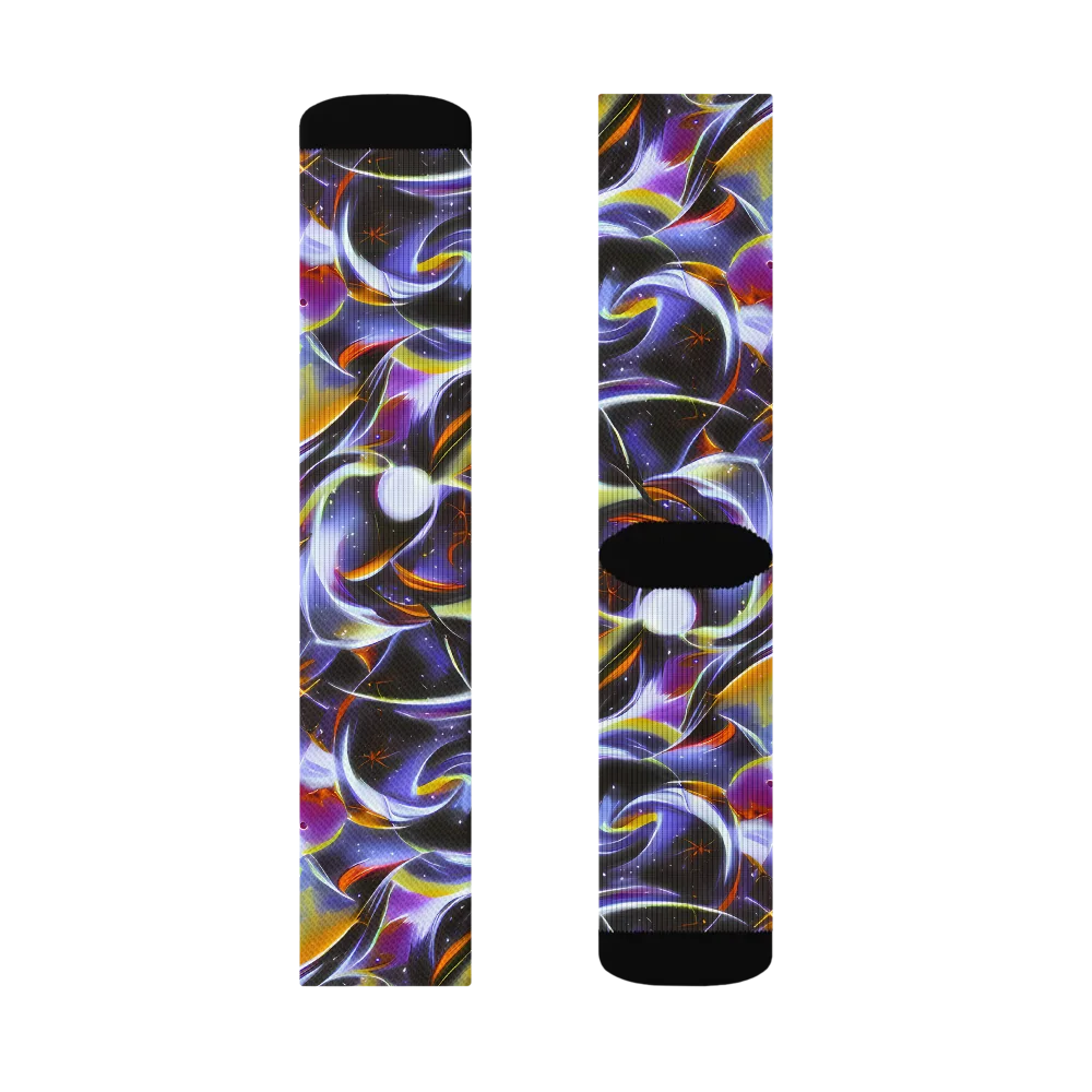 Nebula Flux on Socks — Right Sock