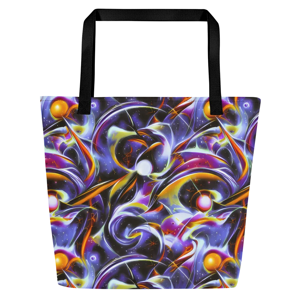 Nebula Flux on Large Tote Bag W/ Pocket — Front