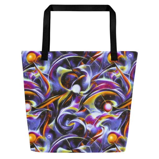 Nebula Flux on a Large Tote Bag W/ Pocket