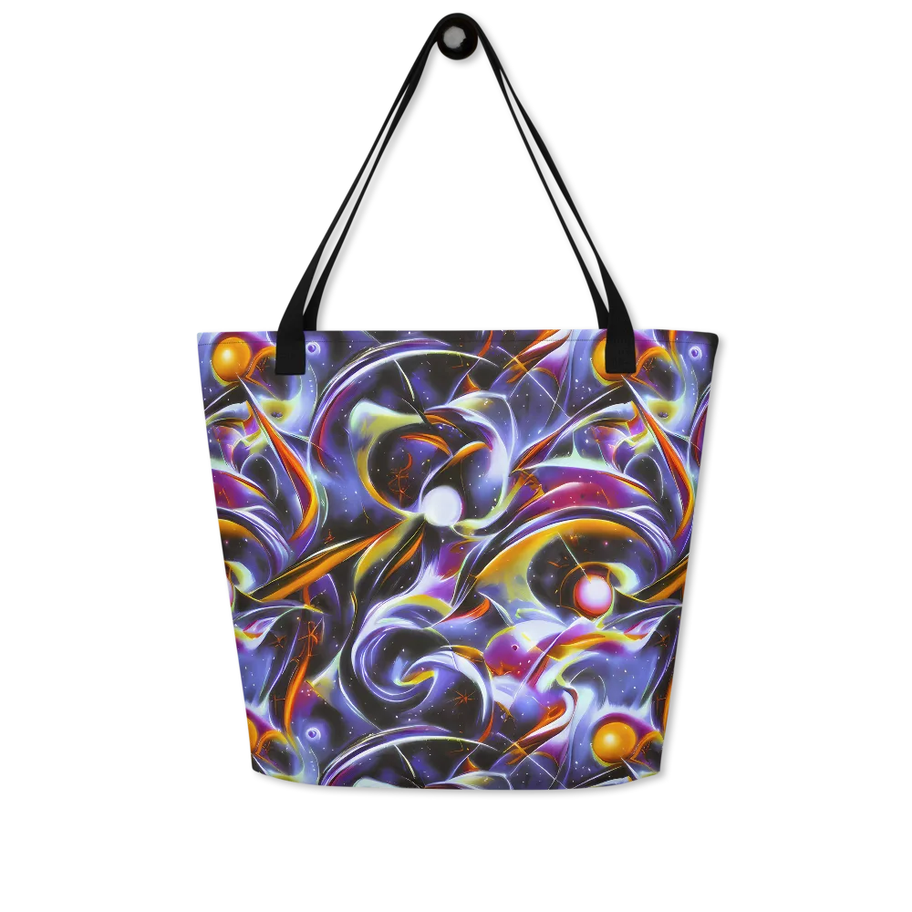 Nebula Flux on Large Tote Bag W/ Pocket — Front