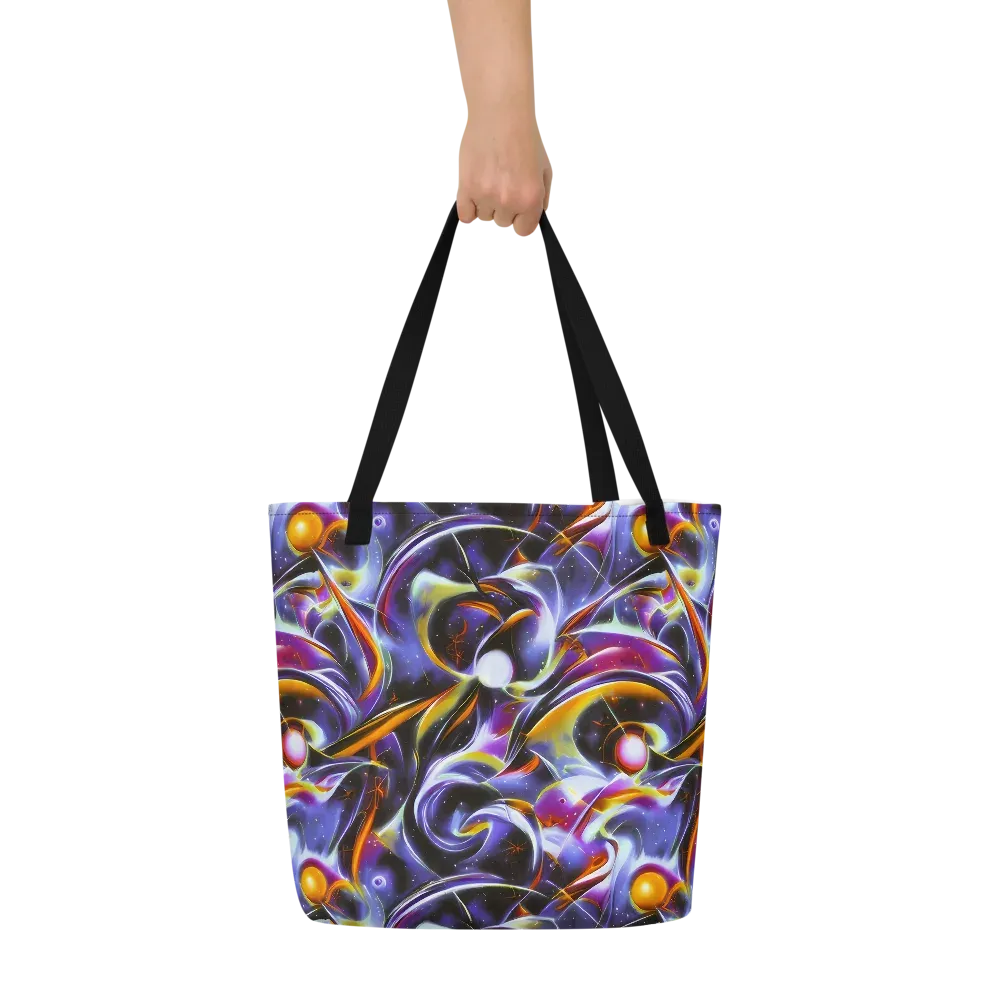 Nebula Flux on Large Tote Bag W/ Pocket — Front