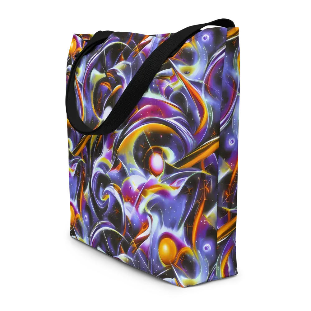 Nebula Flux on Large Tote Bag W/ Pocket — Front