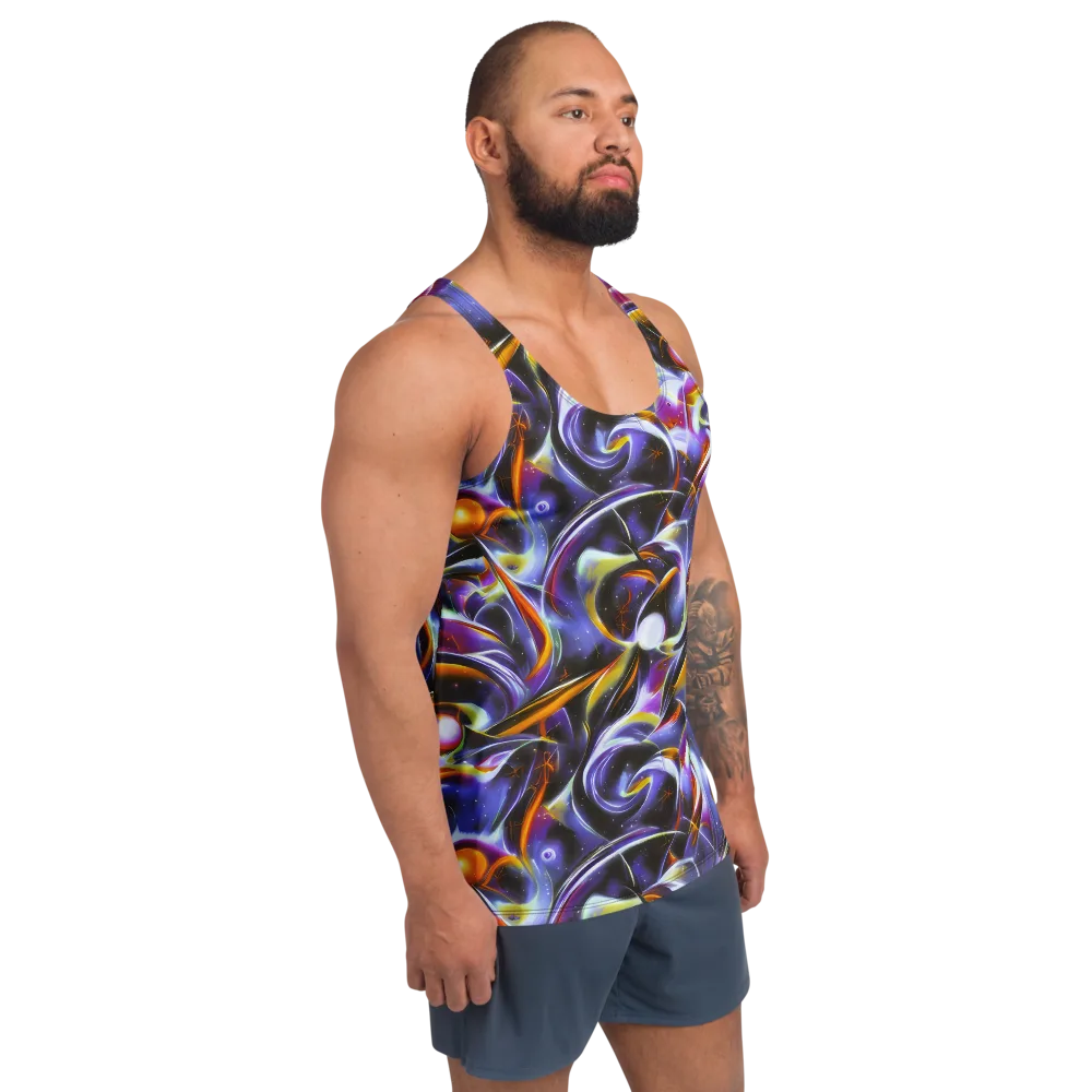 Nebula Flux on Men's Tank Top — Right Front