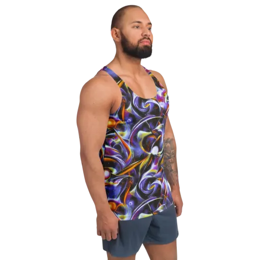 Nebula Flux on a Men's Tank Top