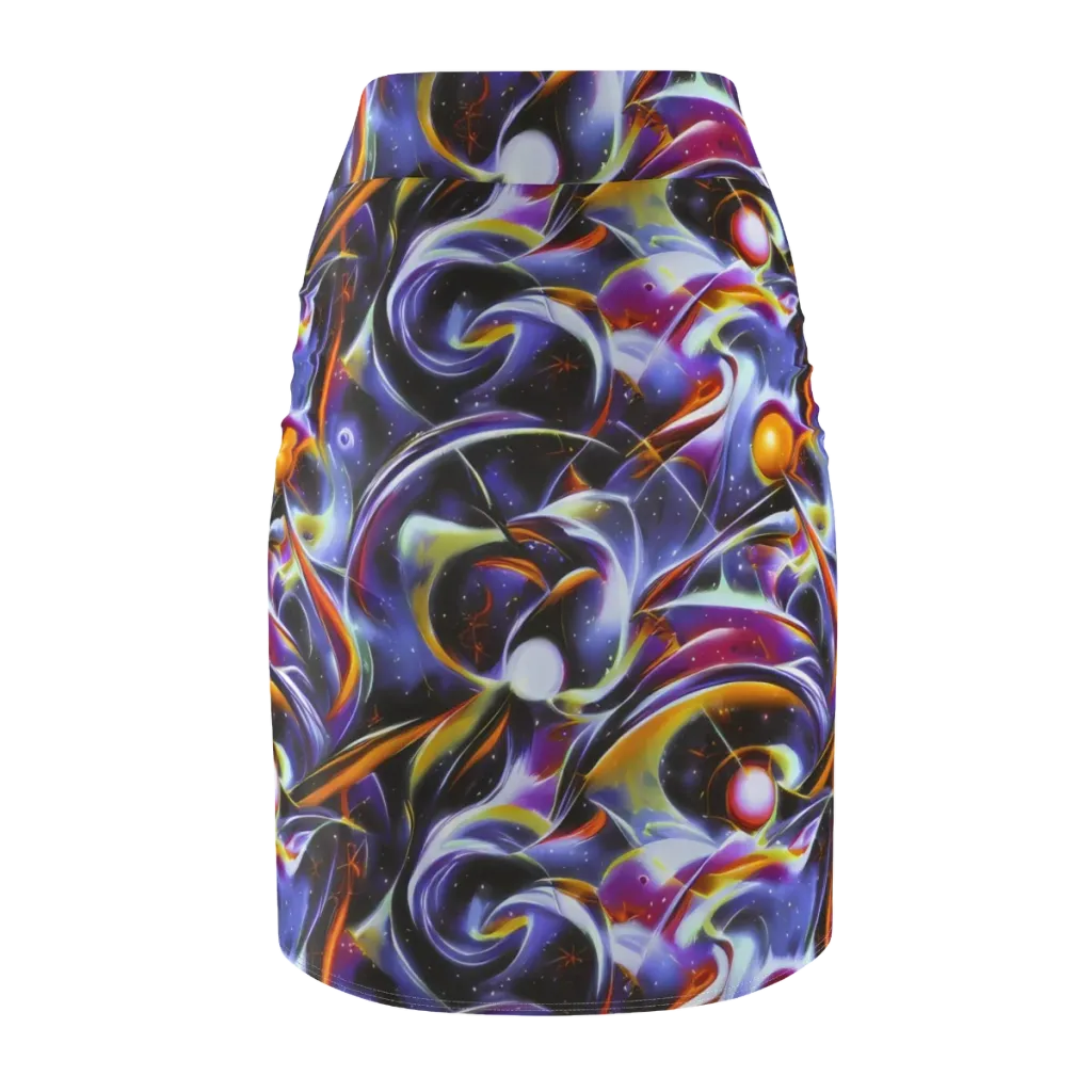 Nebula Flux on Pencil Skirt — Back