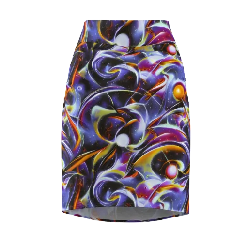 Nebula Flux on a Pencil Skirt