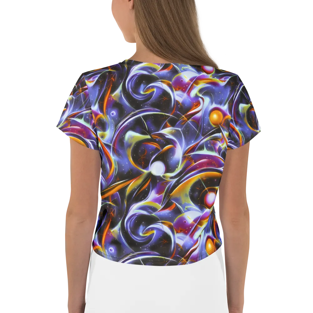 Nebula Flux on Crop Tee — Back
