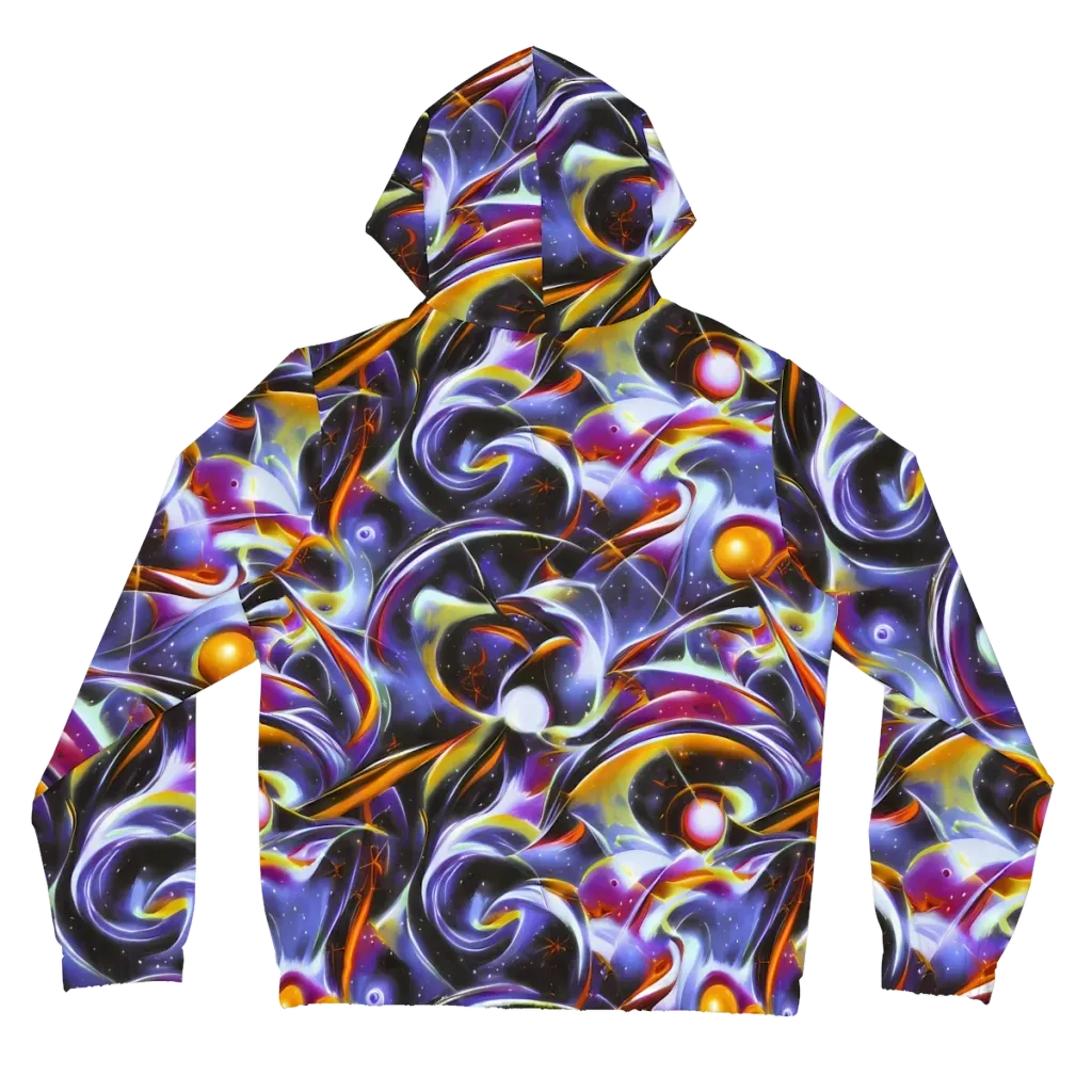 Nebula Flux on Women's Full-Zip Hoodie — Back