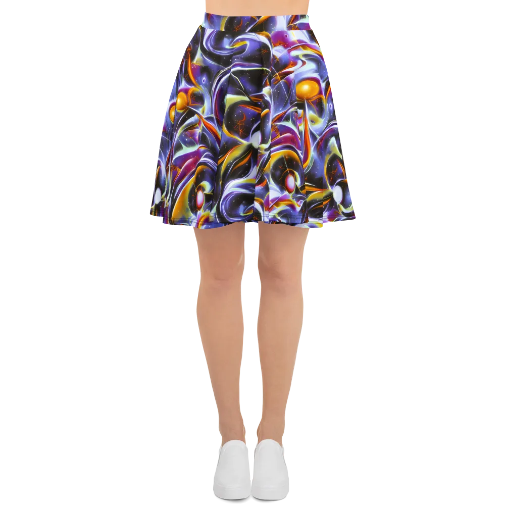 Nebula Flux on Skater Skirt — Front