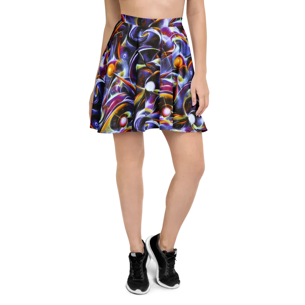 Nebula Flux on Skater Skirt — Front