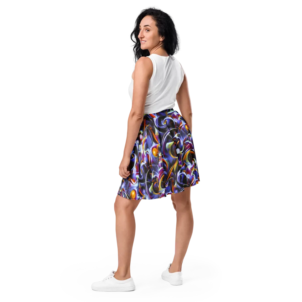 Nebula Flux on Skater Skirt — Back
