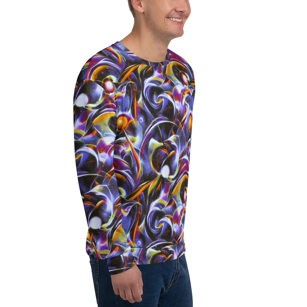 Nebula Flux on Sweatshirt — Right Front