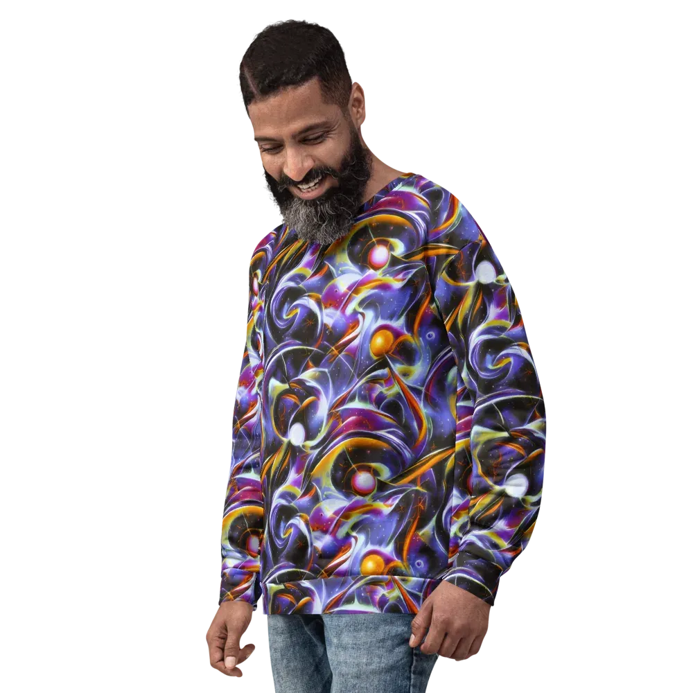 Nebula Flux on Sweatshirt — Left Front